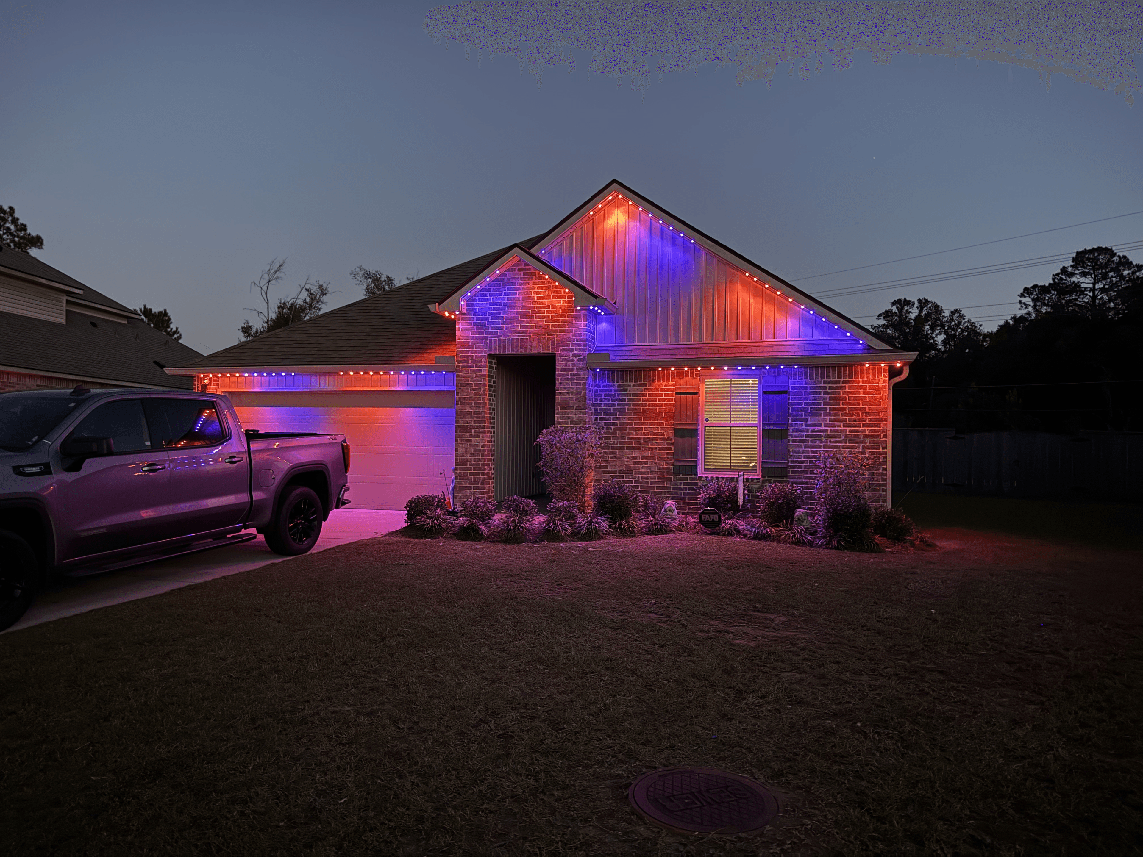 RGB-W Roofline Lighting