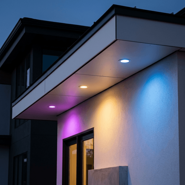 RGBW Soffit High Hat Lighting Installation