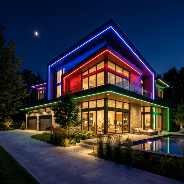 RGBW Roofline Lighting Installation